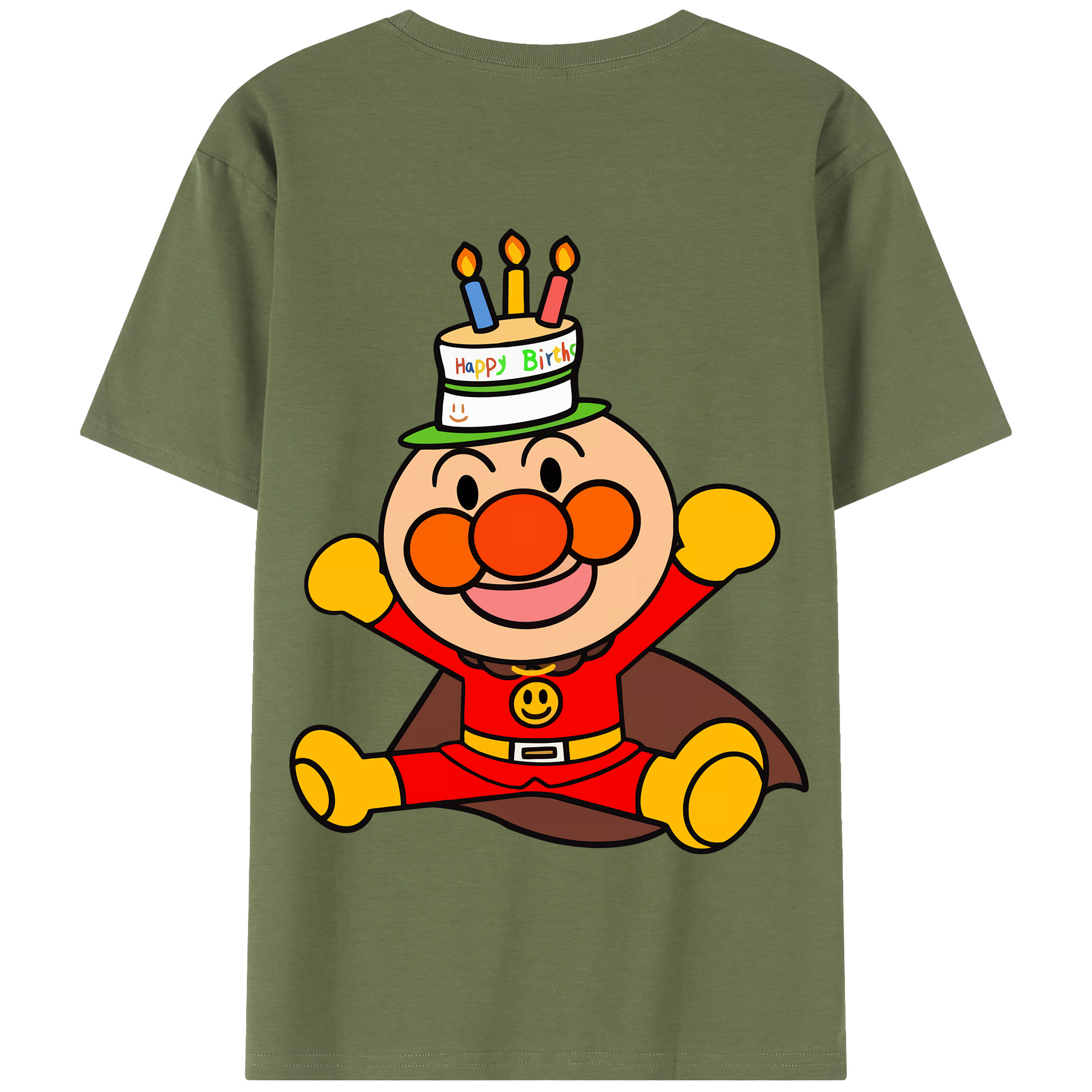 （画像用） アンパンマン Anpanman 綿100％半袖Tシャツ（背面プリント）